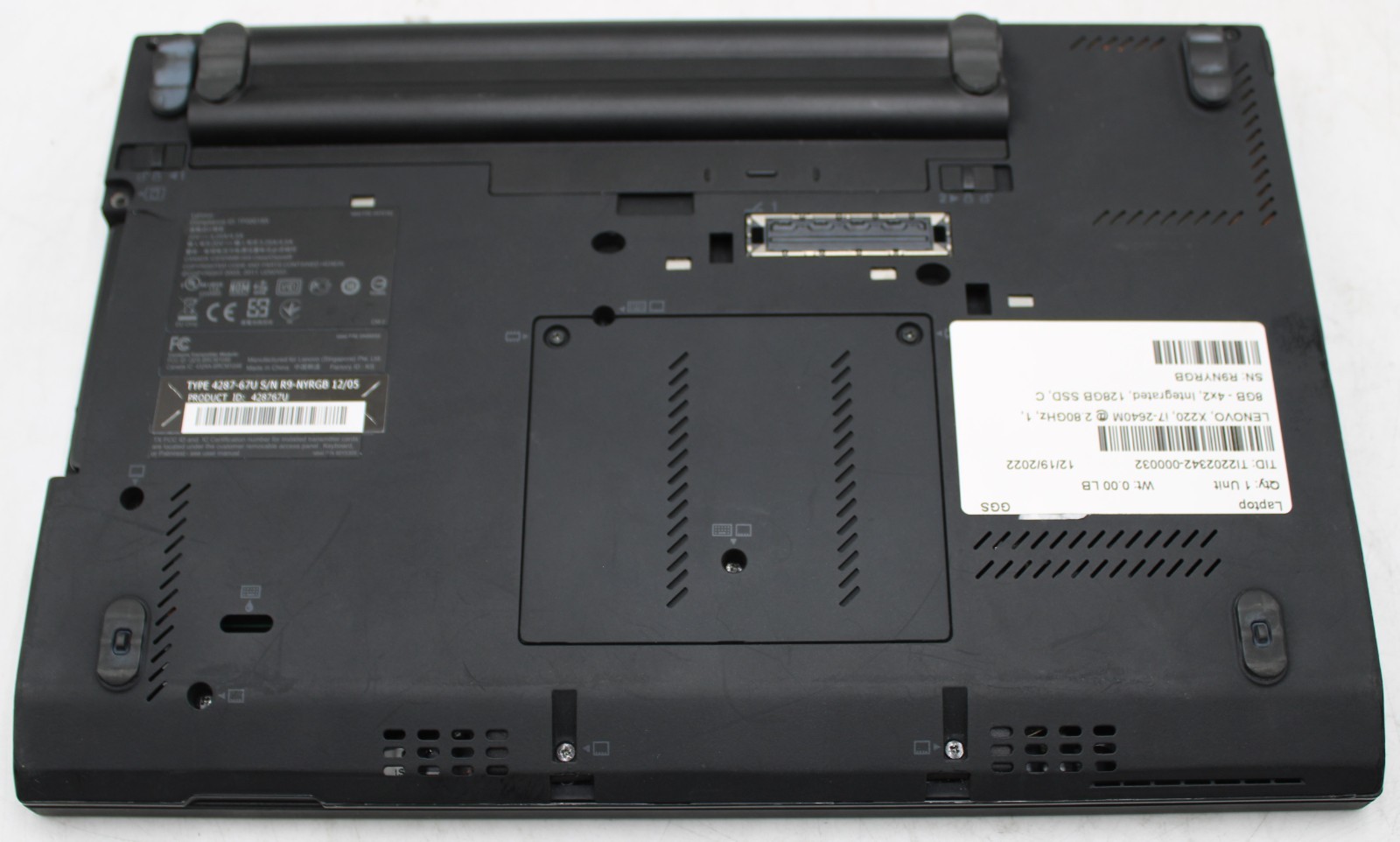 12.5″ Lenovo ThinkPad X220 Laptop i7-2640M @ 2.80GHz 8GB RAM 128GB SSD Win 10 B*