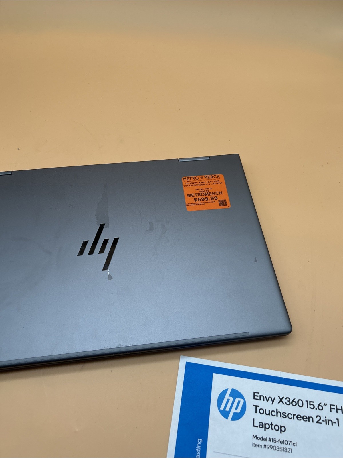 HP 15-fe1071cl Envy x360 15.6″ FHD Touchscreen Ultra 7 155U 2.1GHz Intel