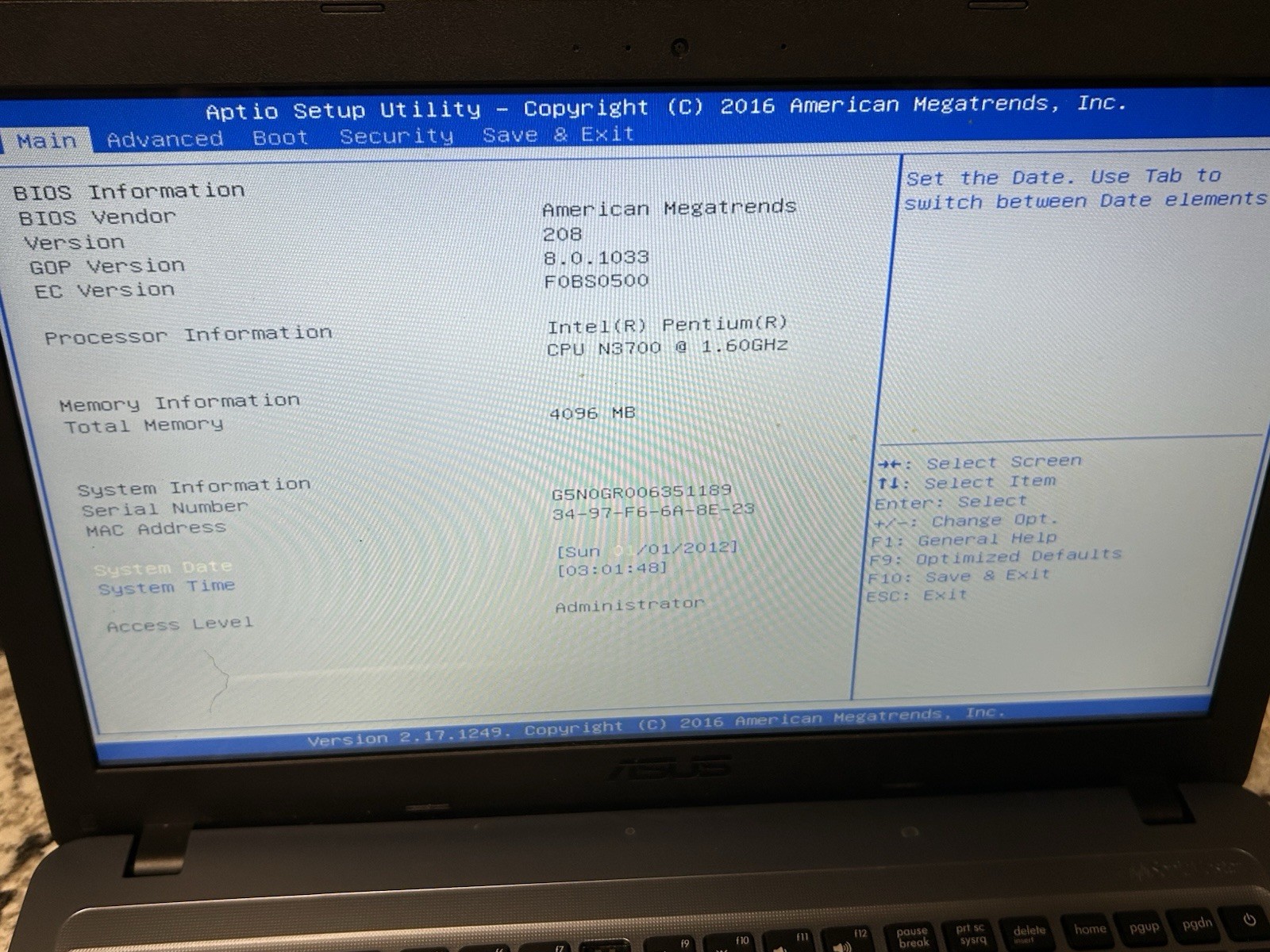 ASUS X540S Intel Pentium Laptop-Parts Repair Only! Case /Charger Included