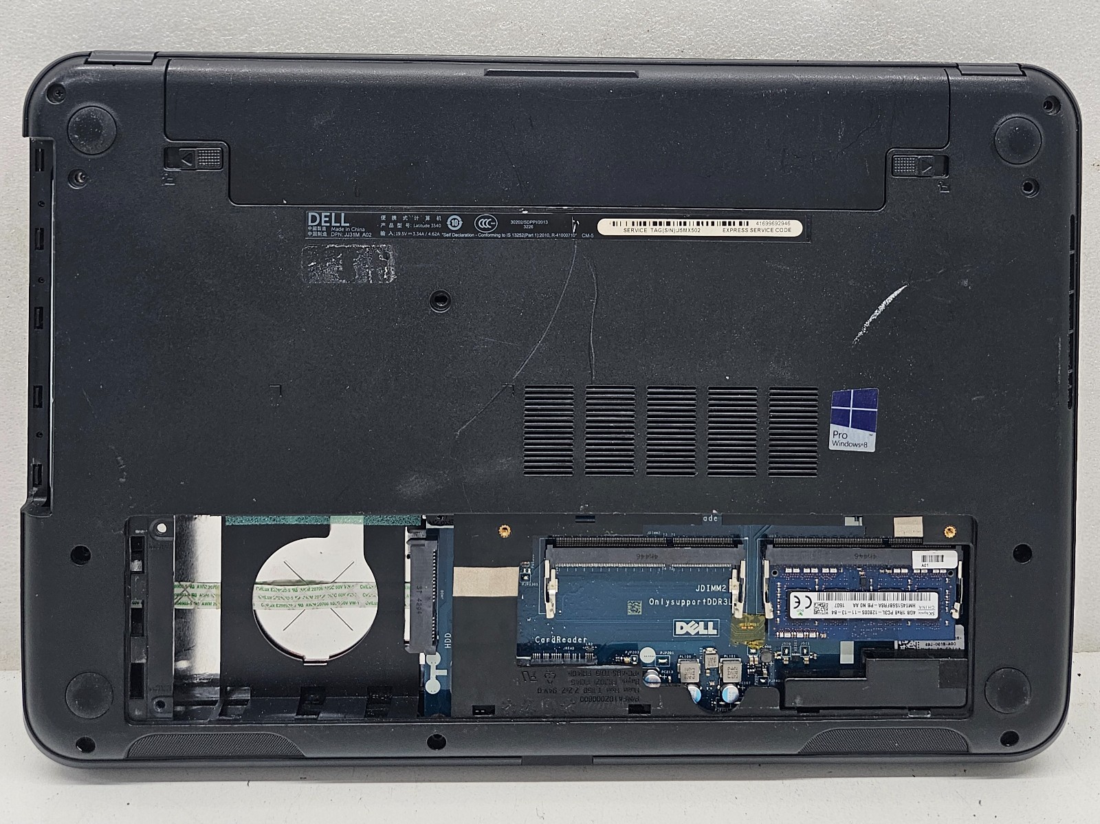 Dell Latitude 3540 15.6″ Laptop Intel Core i3-4030U 4GB Ram NO HD/OS (FL)