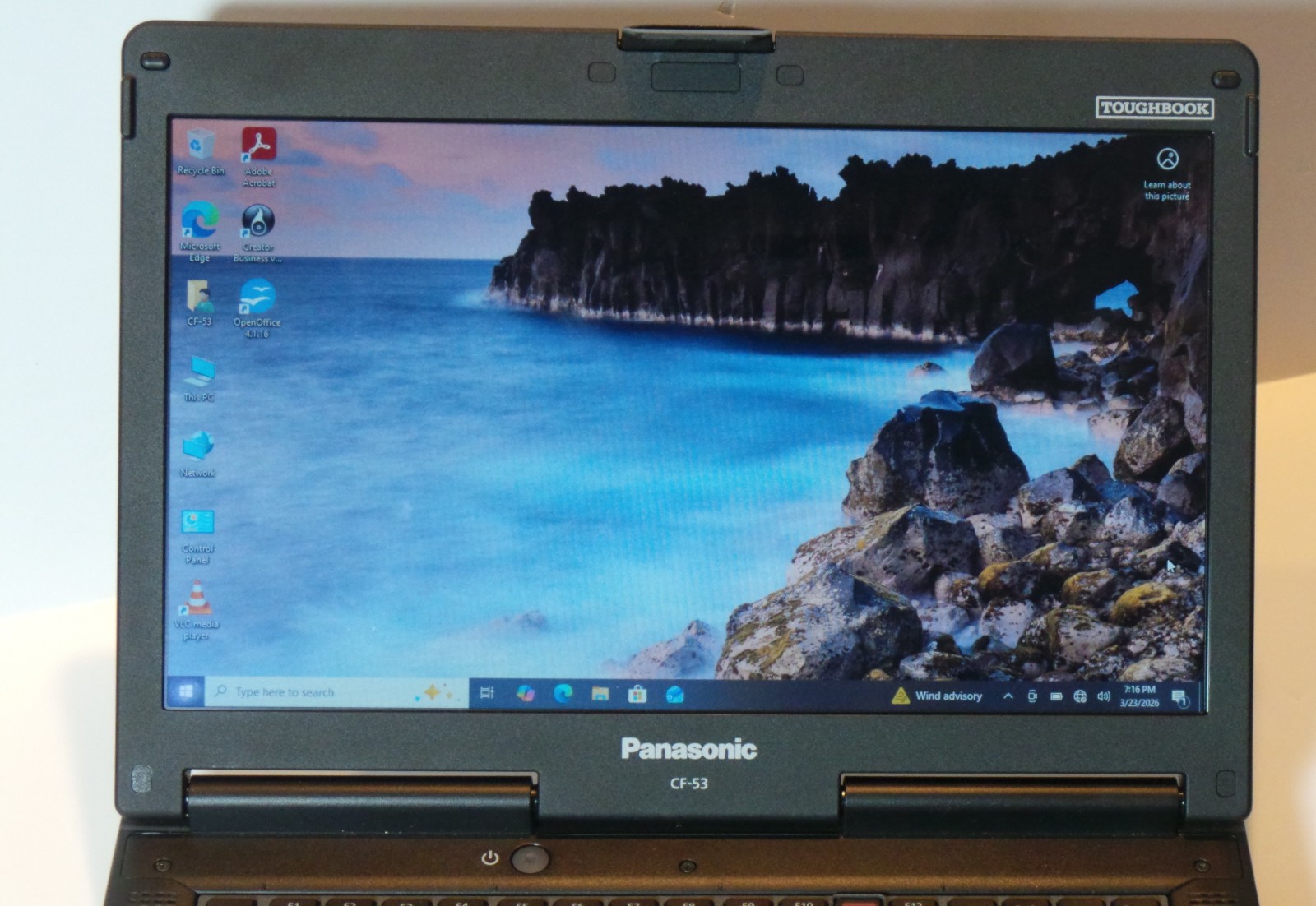 Panasonic CF-53 i5-4520 14” Touchscreen Cell modem WiFi DVD-RW Win 10Pro WORKS!