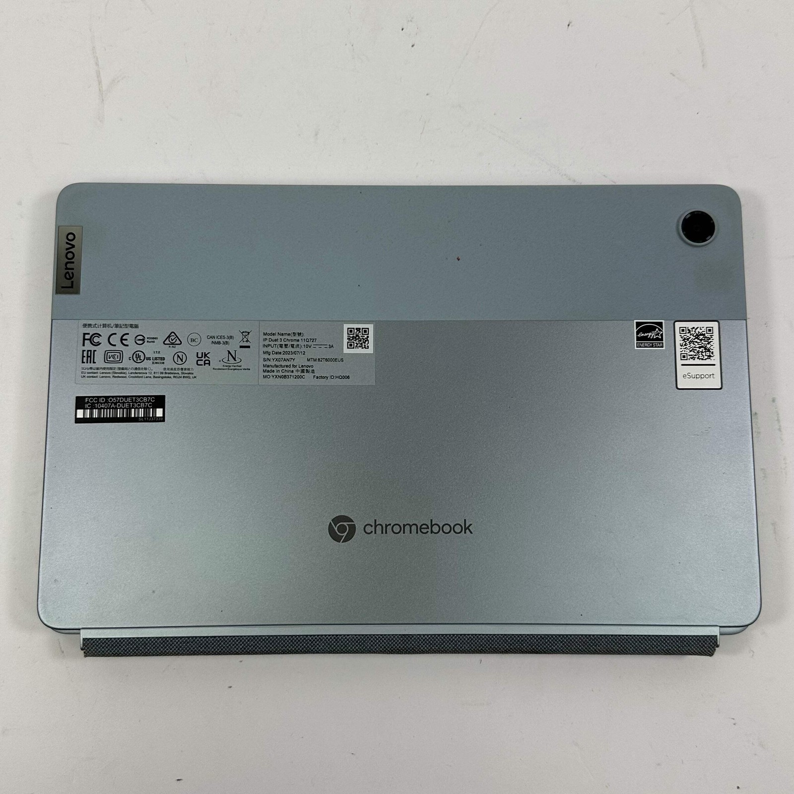 Lenovo Ip Duet 3 Chrome 11Q727 Snapdragon SC7180P 4GB RAM 128GB