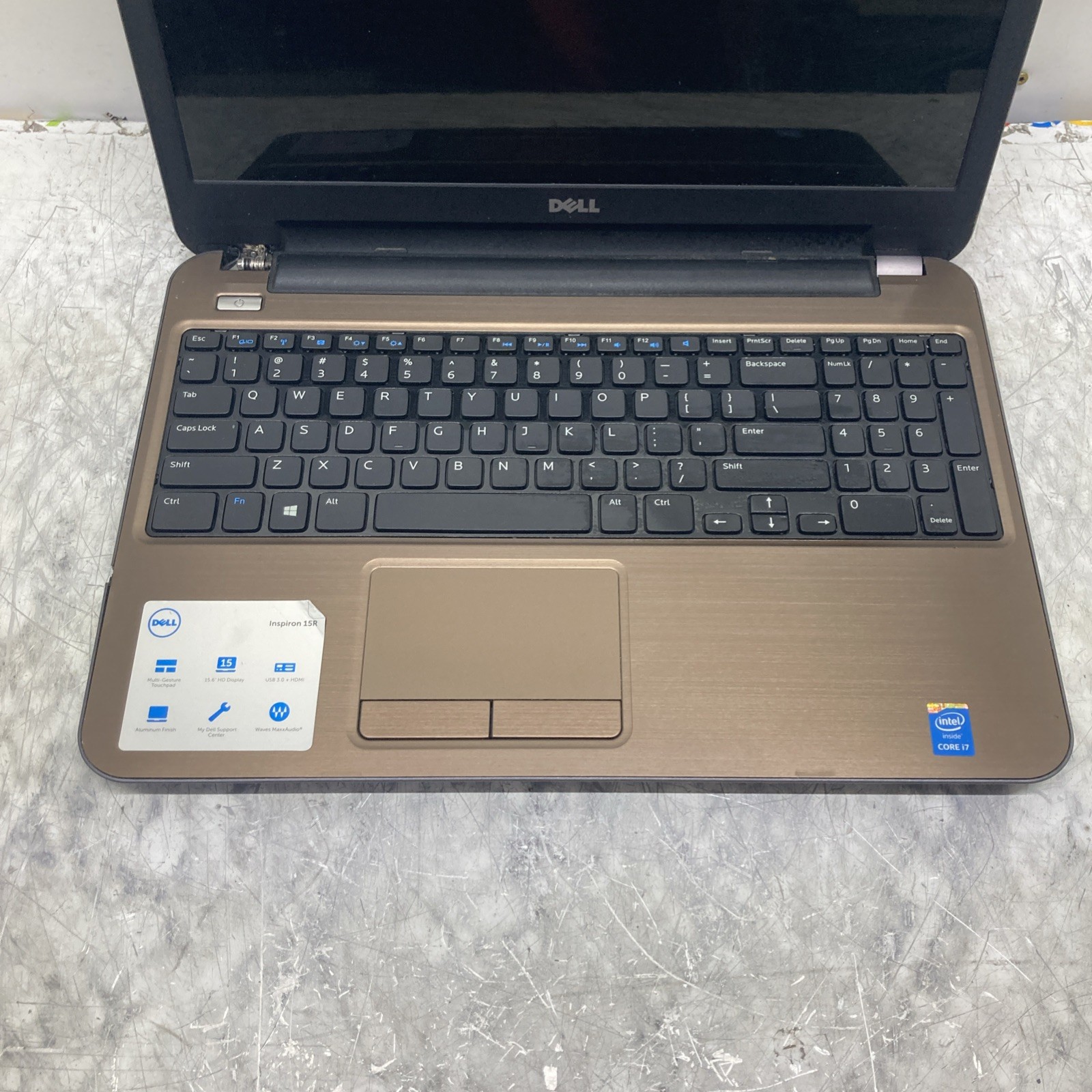 DELL INSPIRON 15R-5537 i7-4500U NO RAM/HDD/OS Boot to BIOS