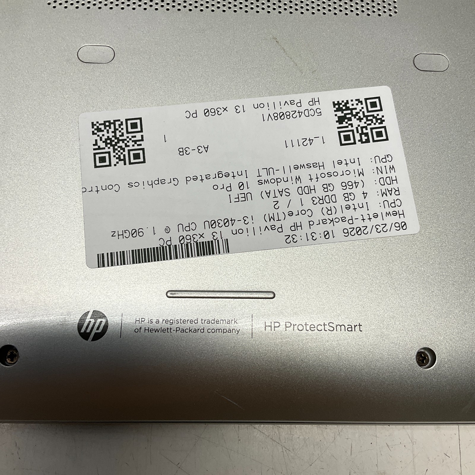 HP Pavilion 13 X360 13-A010DX Laptop Intel Core i3-4030U 4GB 500GB HDD Win 10