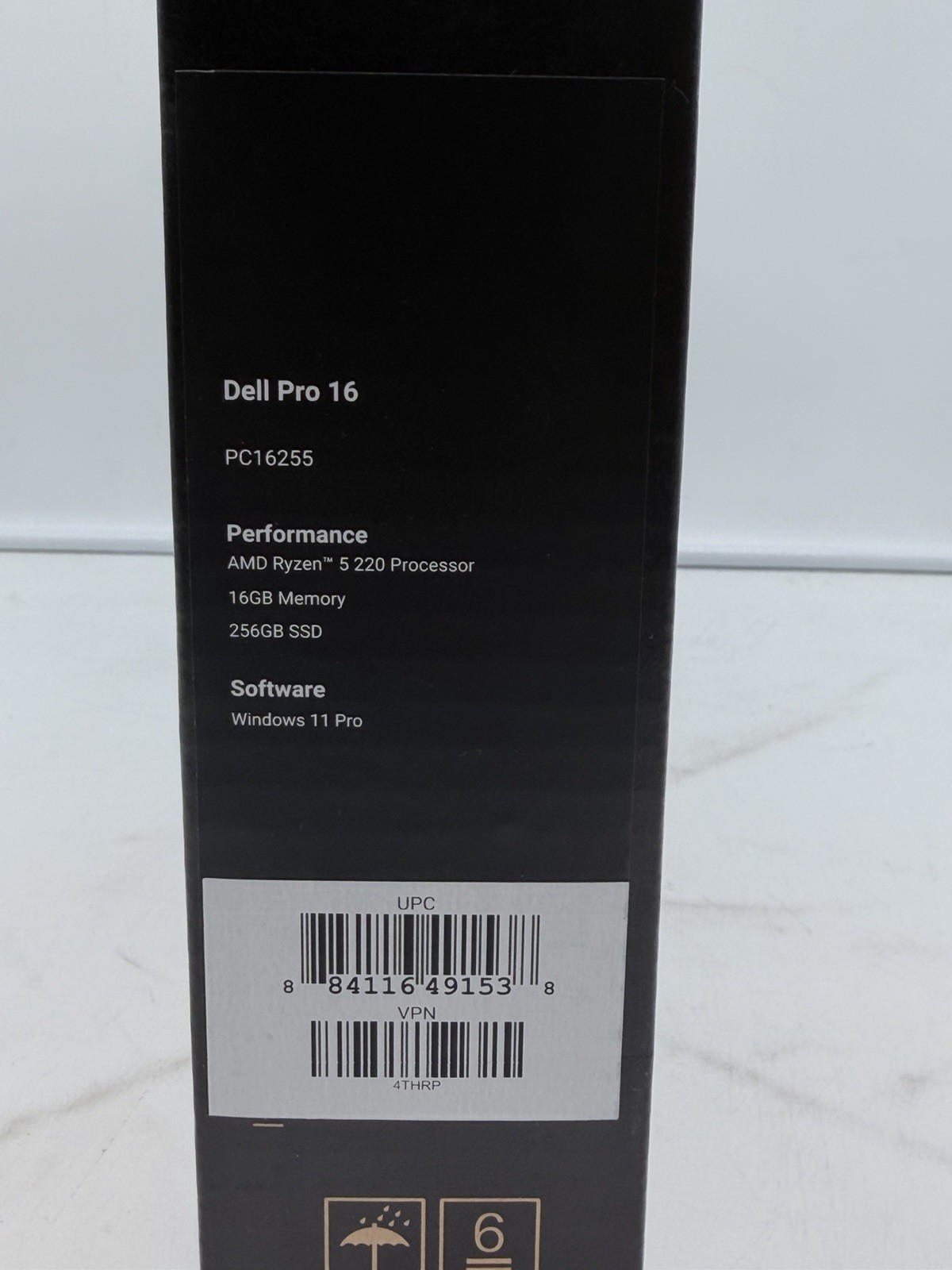 Dell Pro 16 PC16255 16″ Notebook – Full HD Plus -AMD Ryzen 5 256 GB 1GBG (4THRP)