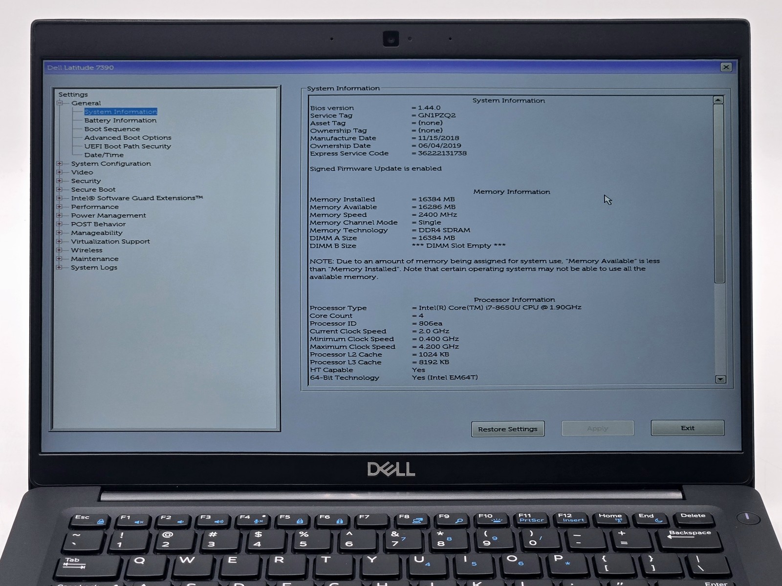 Dell Latitude 7390 13″ FHD Touch I7-8650U 256GB SSD 16GB W11 Backlit 4G LTE