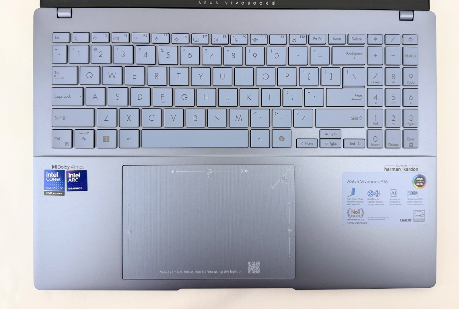 Asus VivoBook S16 16″ 2880×1880 OLED Ultra 9 285H 32GB 1TB SSD W11H