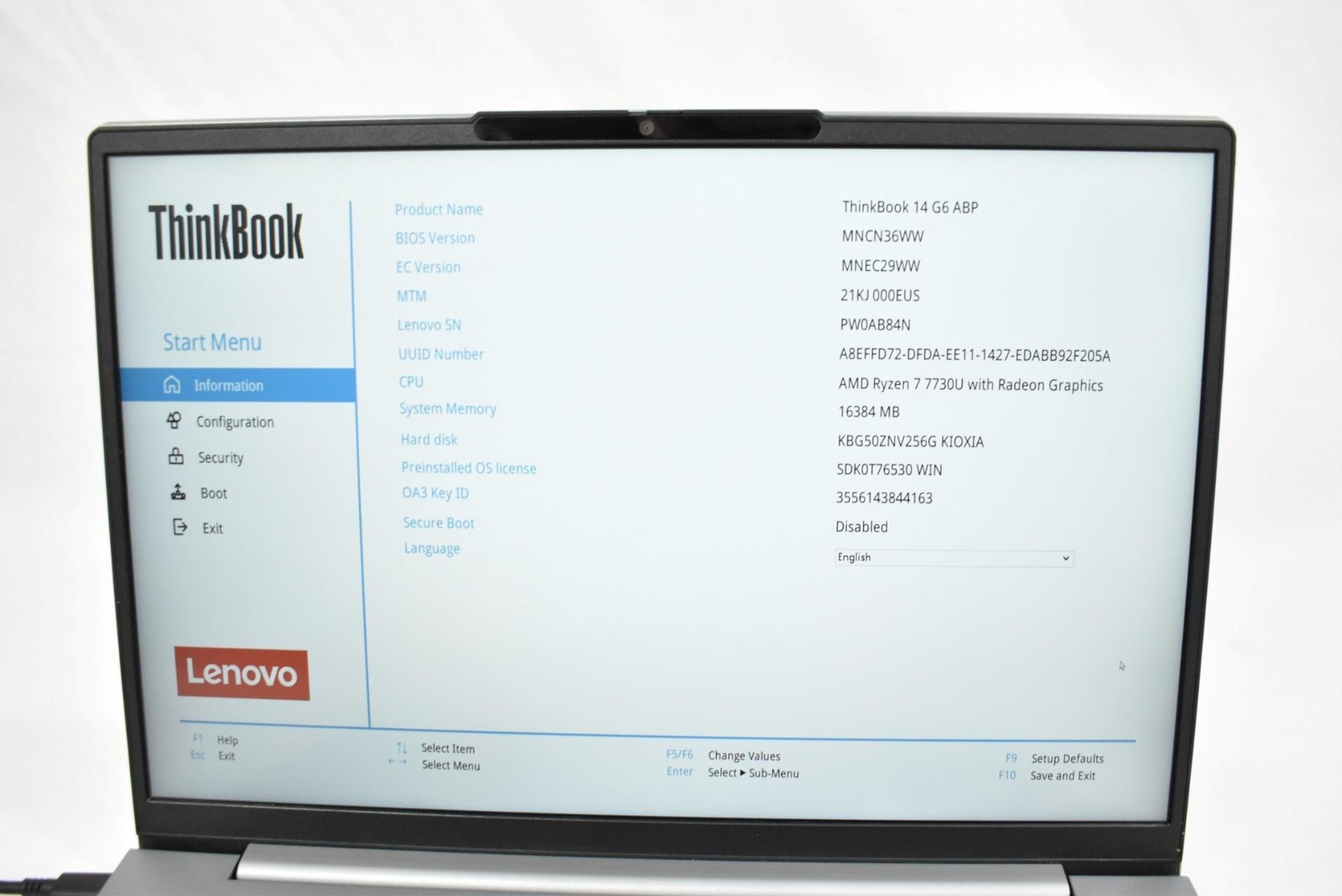 Lenovo ThinkBook 14 G6 ABP Ryzen 7 2.0GHz 16GB 256GB SSD No OS 14″ *See Details*