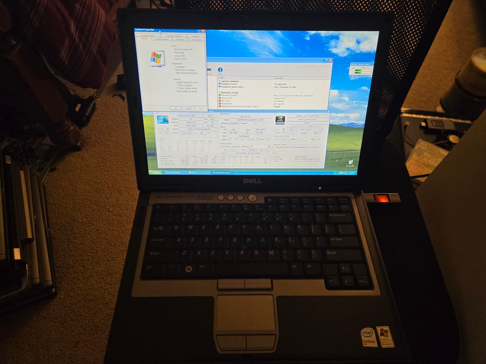 Dell Precision M2300: C2D T7250, 4GB RAM, WXGA+, WinXP Pro SP3, 320GB HDD