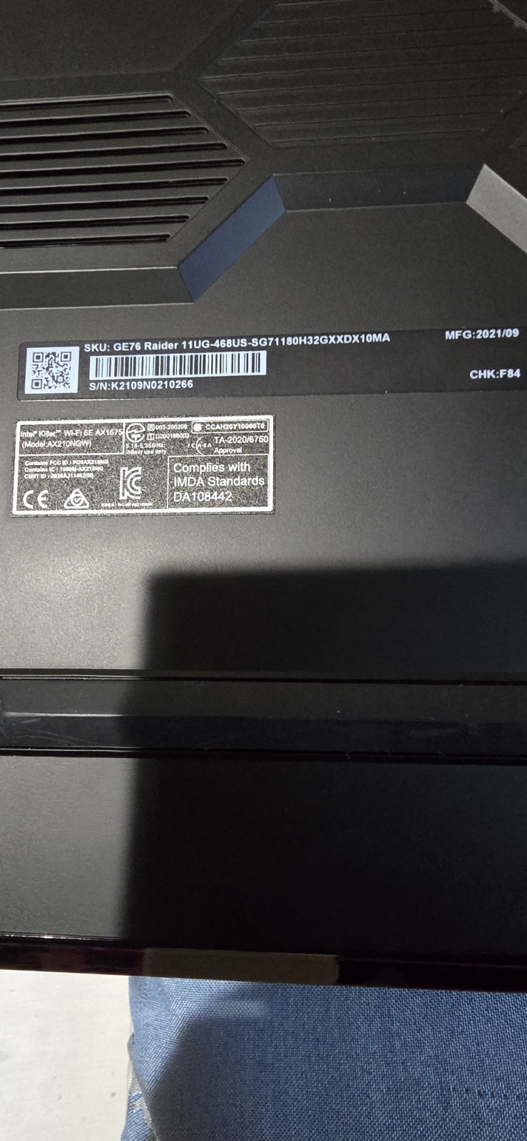 MSI GE76 Raider Gaming Laptop i7 11800h RTX 3070m