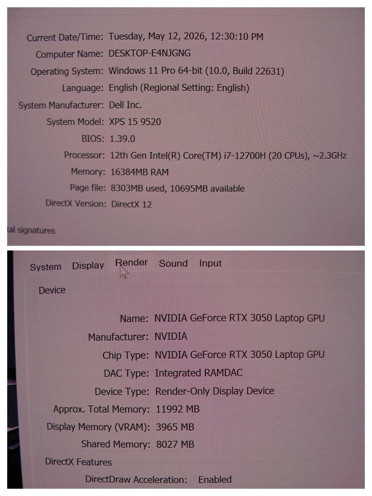 Dell XPS 15 9520 15.6″QHD+ TOUCH i7-12700H 2.3GHz 16GB 512GB RTX 3050 W11P +PA