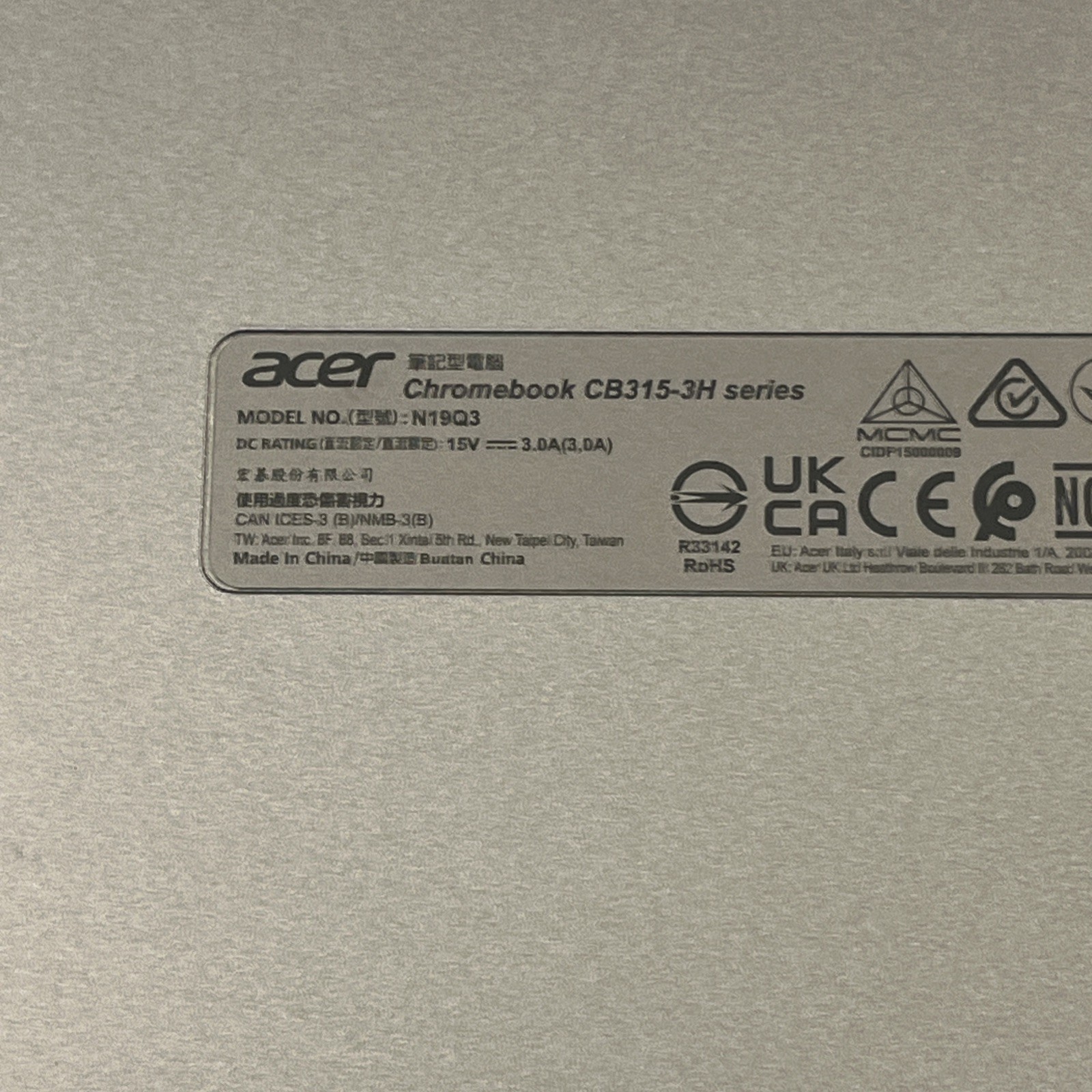 Acer Chromebook 315 15″ N19Q3 Laptop – 64GB eMMC/4GB RAM – Celeron N4020@1.1GHz