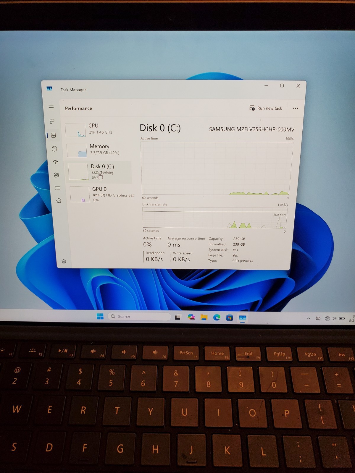 Surface Pro 4/ I5-6300U/8GB RAM/256GB SSD/Win 11 Pro Activated/used