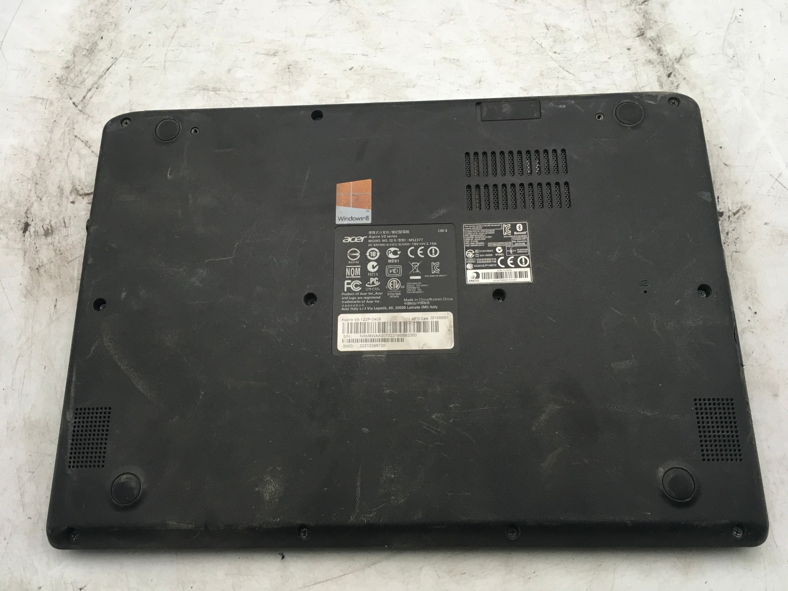 ACER ASPIRE V5 122P 0408 – FOR PARTS/NO POWER – AMD A4 1250 – 4GB RAM – READ -BB