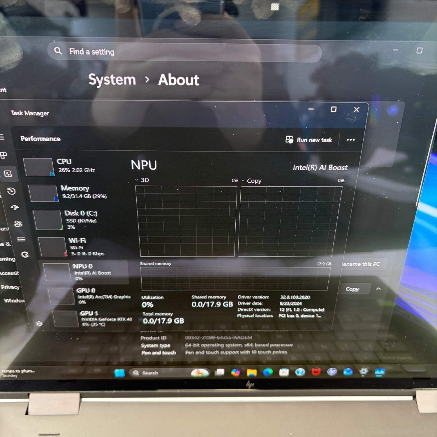 HP Spectre X360 14″ Core Ultra 7 3.8GHz 32GB RAM 1TB SSD GeForce RTX 4050