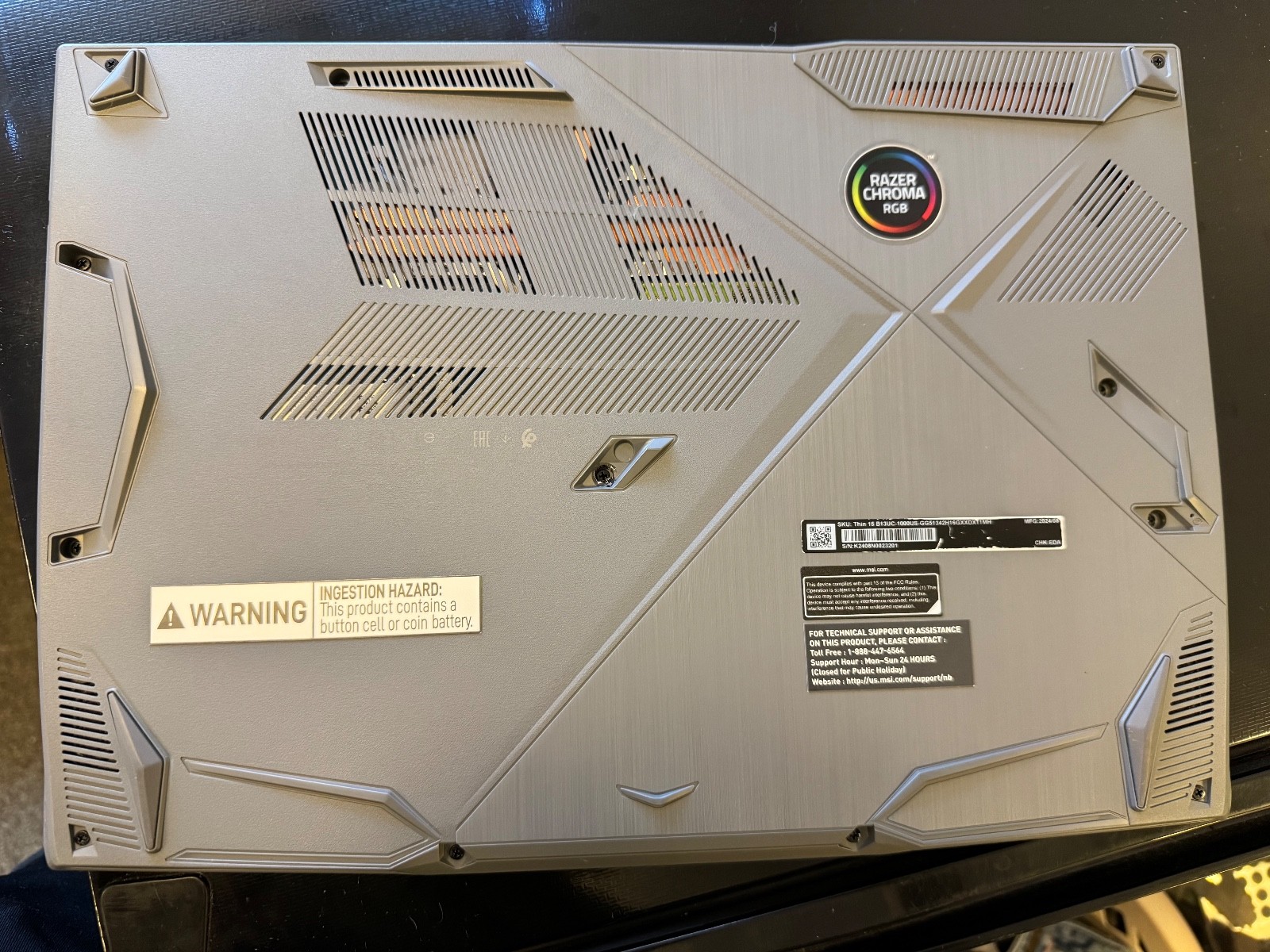 msi gaming laptop thin 15 B13UC