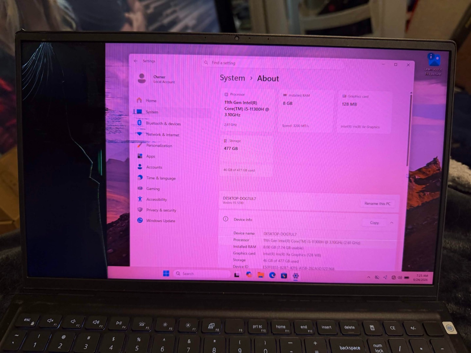 DELL VOSTRO 15 5510 INTEL CORE i5 8GB RAM – Used – STILL WORKING