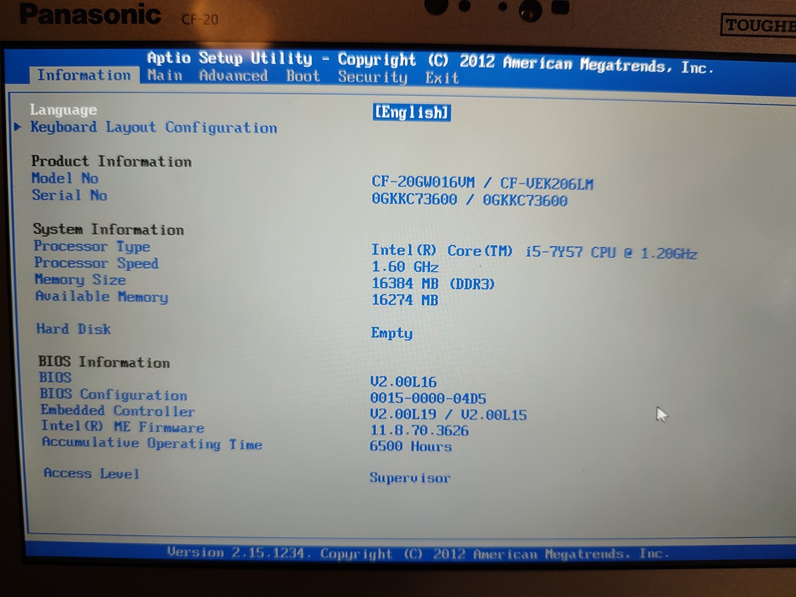 panasonic cf-20 toughbook