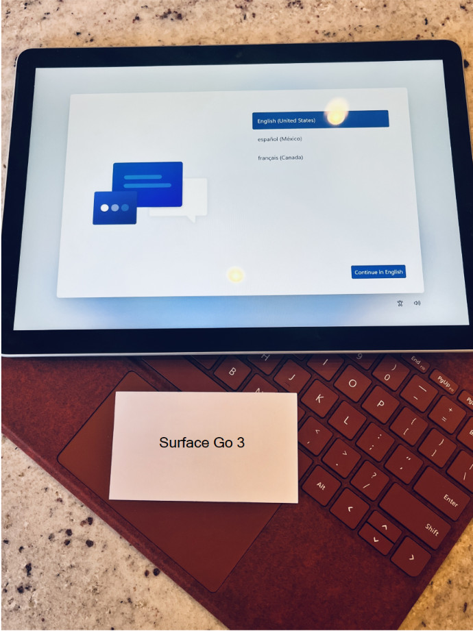 MS Surface Go 3, TypeCover, Power Supply, 8GB RAM, 128GB SSD, Battery Health 88%