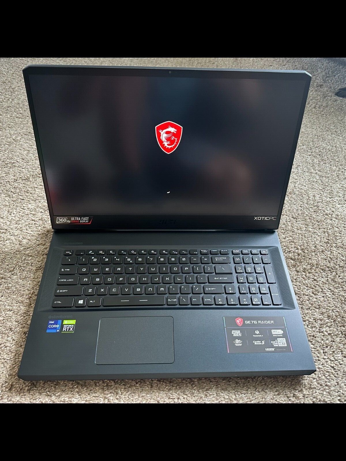 msi ge76 raider 11-UH 053 17.3 gaming laptop fully upgraded to 8TB & 64GB Ram