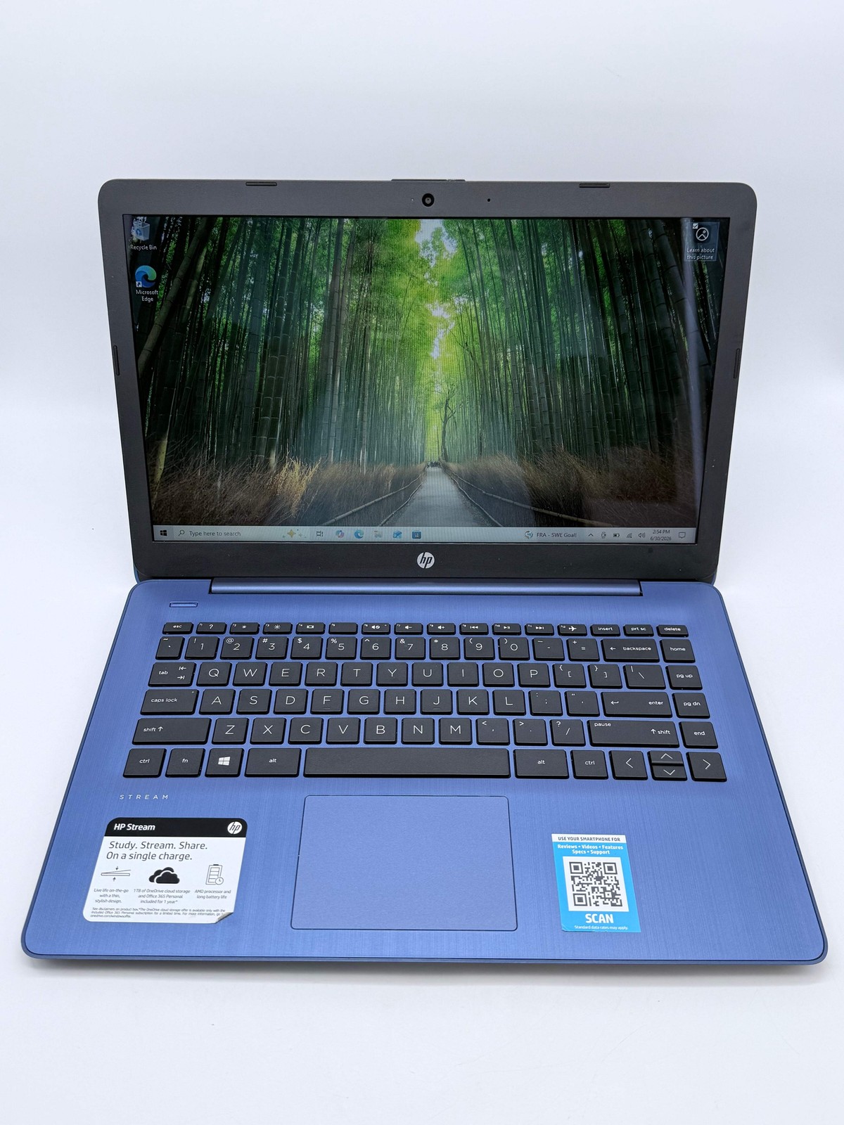 HP 14-DS0036NR 14″ Laptop 4GB RAM 64GB HDD Blue