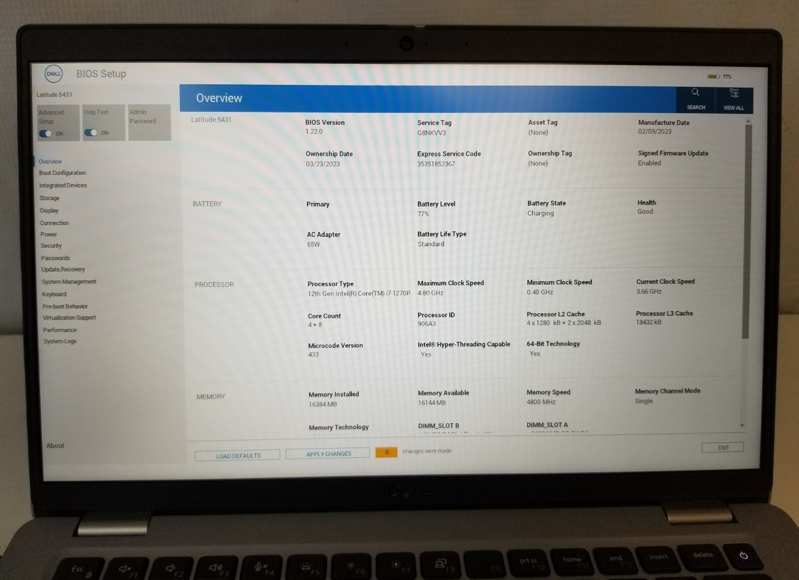 Dell Latitude 5431 14″ Intel i7-1270P 16GB DDR5 NO HDD NO OS/ FREE DELIVERY