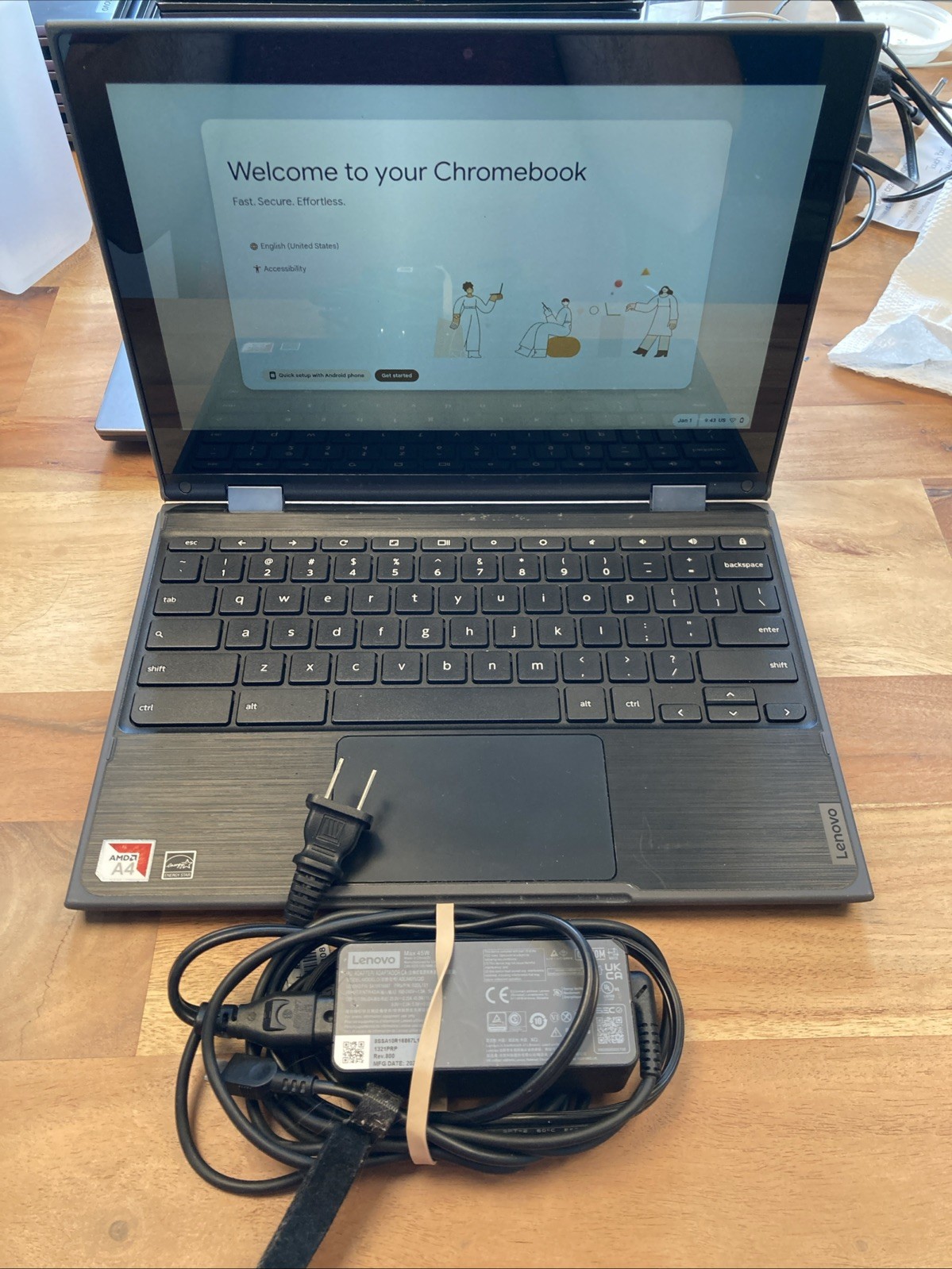 Lenovo Chromebook 300E 2nd Gen AST Laptop A4-9120C 1.6GHz 32GB SSD 4GB RAM