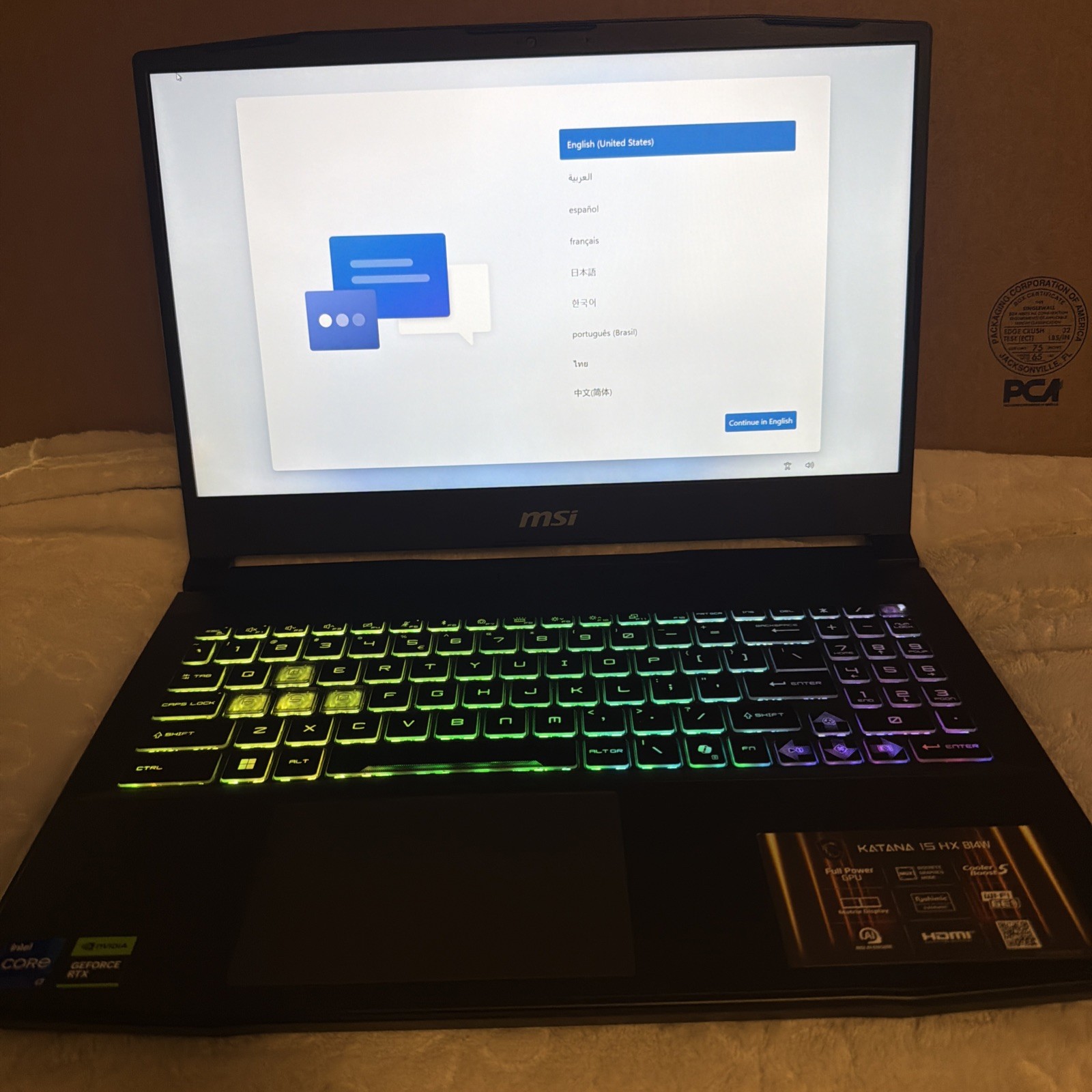 MSI Katana 15 HX B14WEK-001US 15.6″ Gaming Laptop i7-14650HX 5050 16GB 512GB