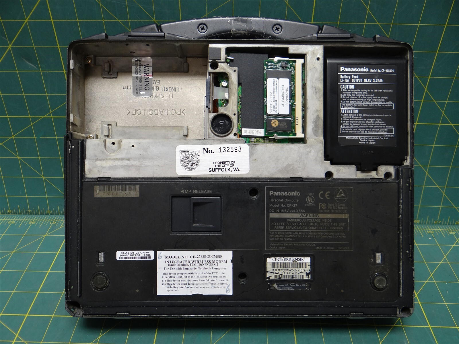 Heavily Used Panasonic Toughbook CF-27 Computer Only