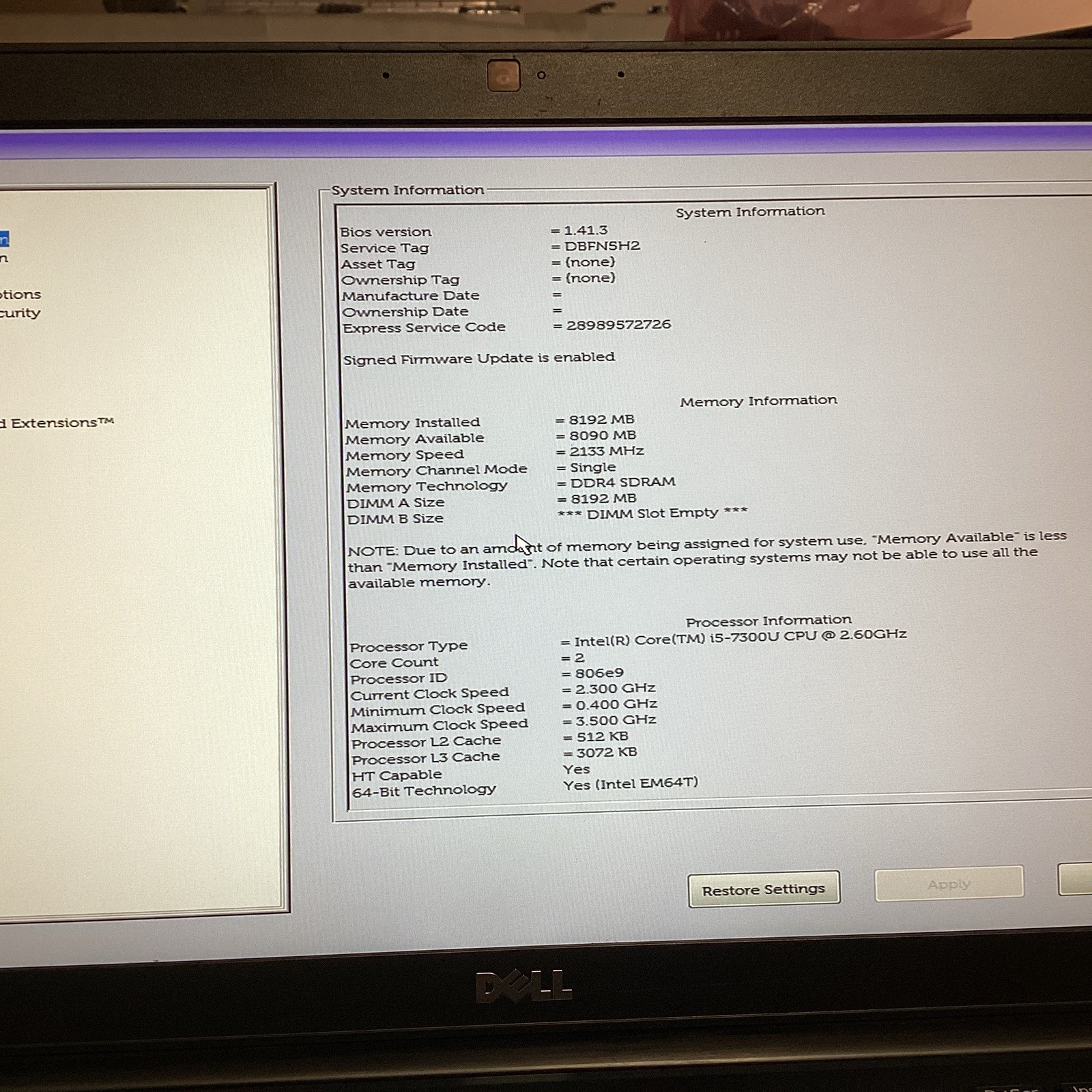 Dell Latitude 7480 14.0″ | i5-7300U@2.6GHz | 8GB RAM | 512GB SSD | Win 10 Pro