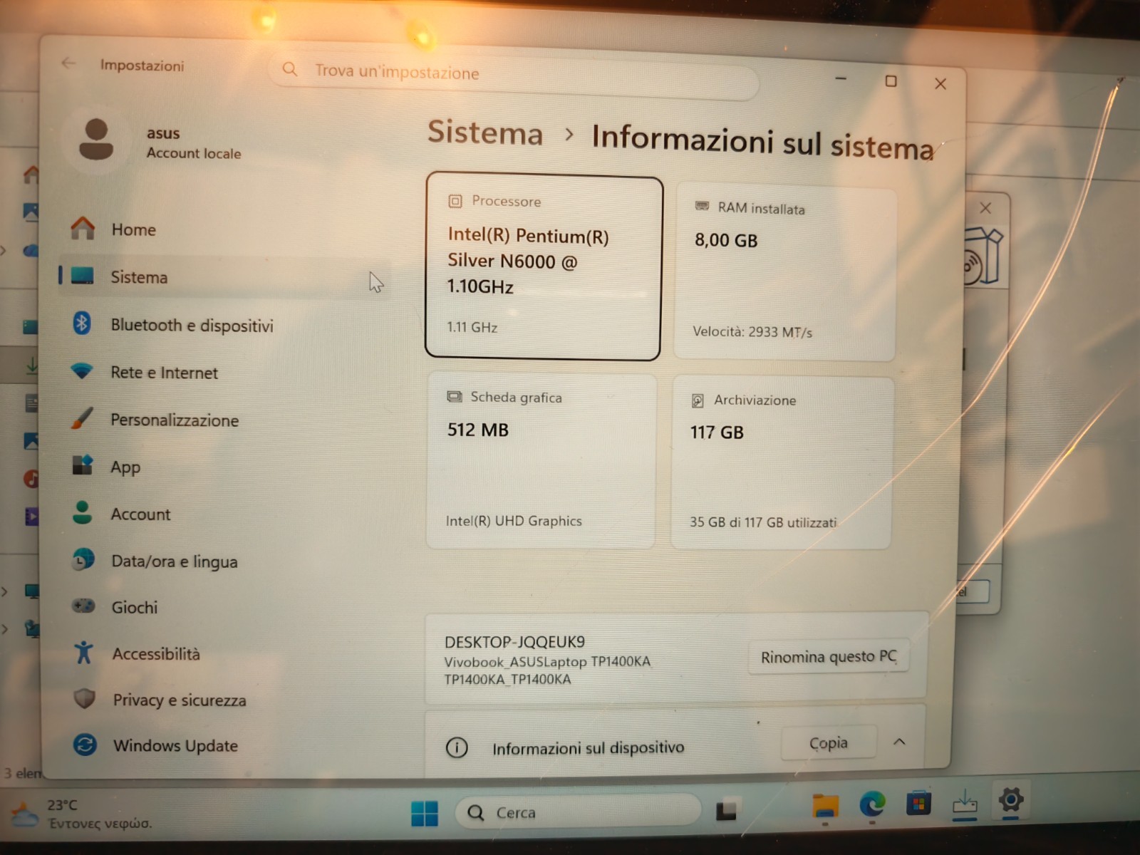 ASUS TP1400 MOTHERBOARD INTEL SILVER N6000 INTEL UHD TP1400KA MAIN BD R2.0 #