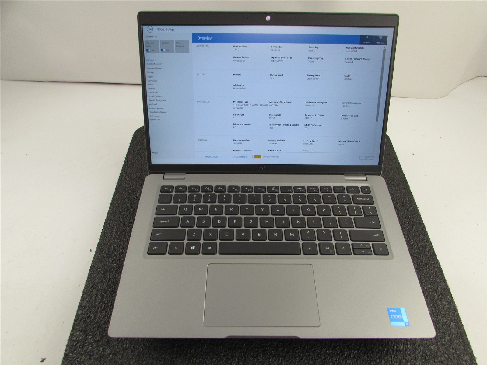 DELL LATITUDE 5420 1920X1080 FHD CORE I5-1145G7 512GB SSD 16GB RAM NO O.S