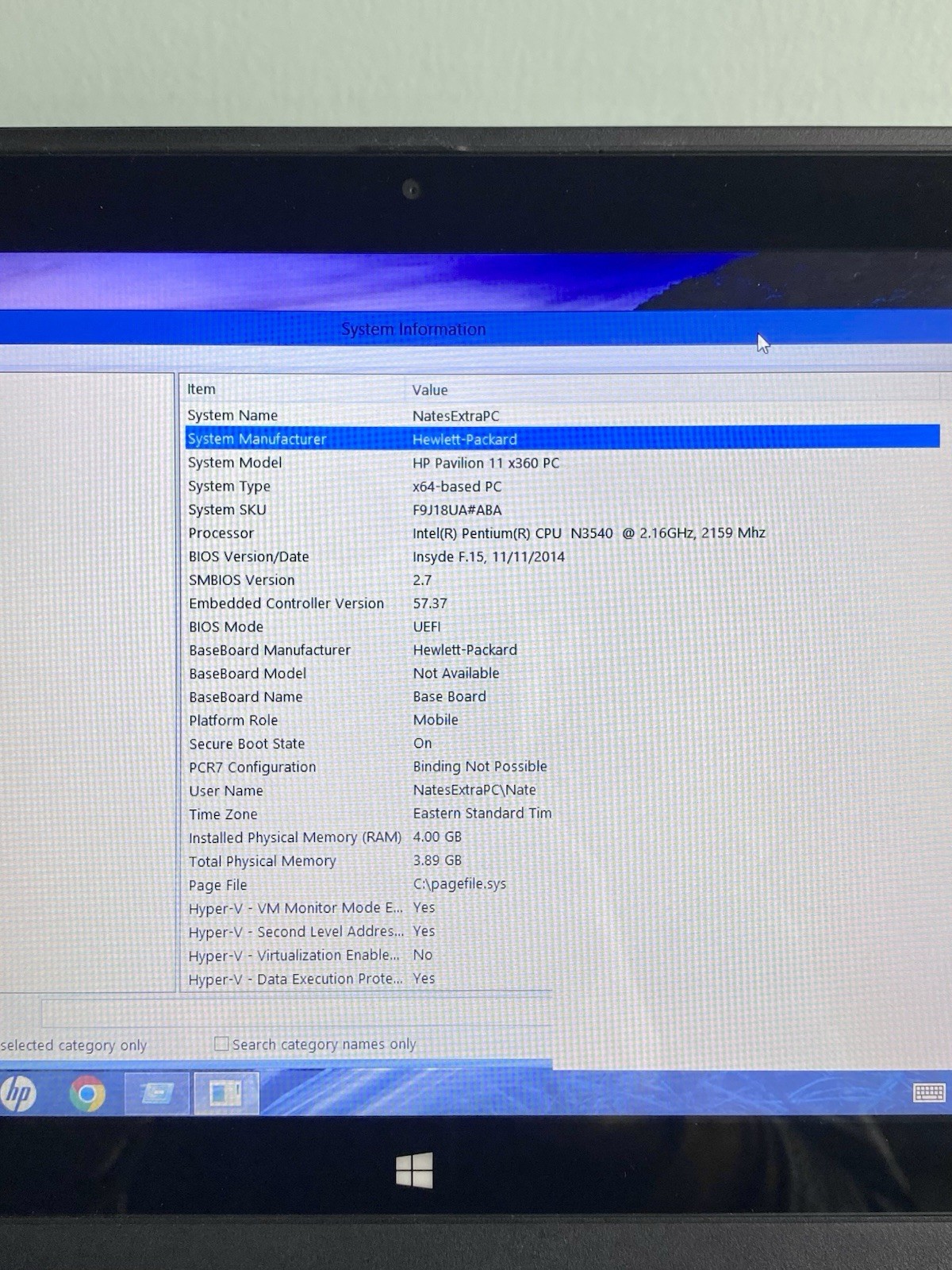 HP Pavilion 11-n010dx X360 2in1 Laptop 14” Intel Pentium Windows 8 4GB 64Bit