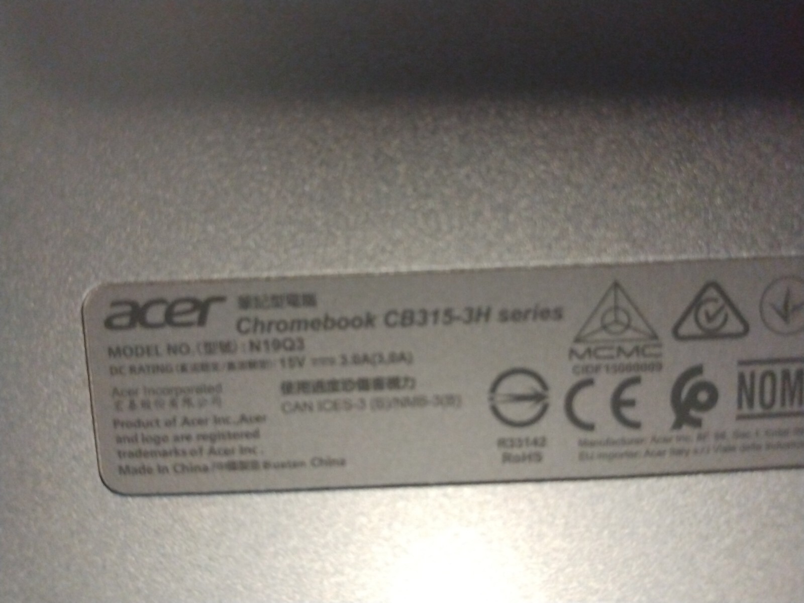 Acer Chromebook 315 CB315-3H-C2C3 15.6 inch (32GB, Intel Celeron N, 1.60GHz,…