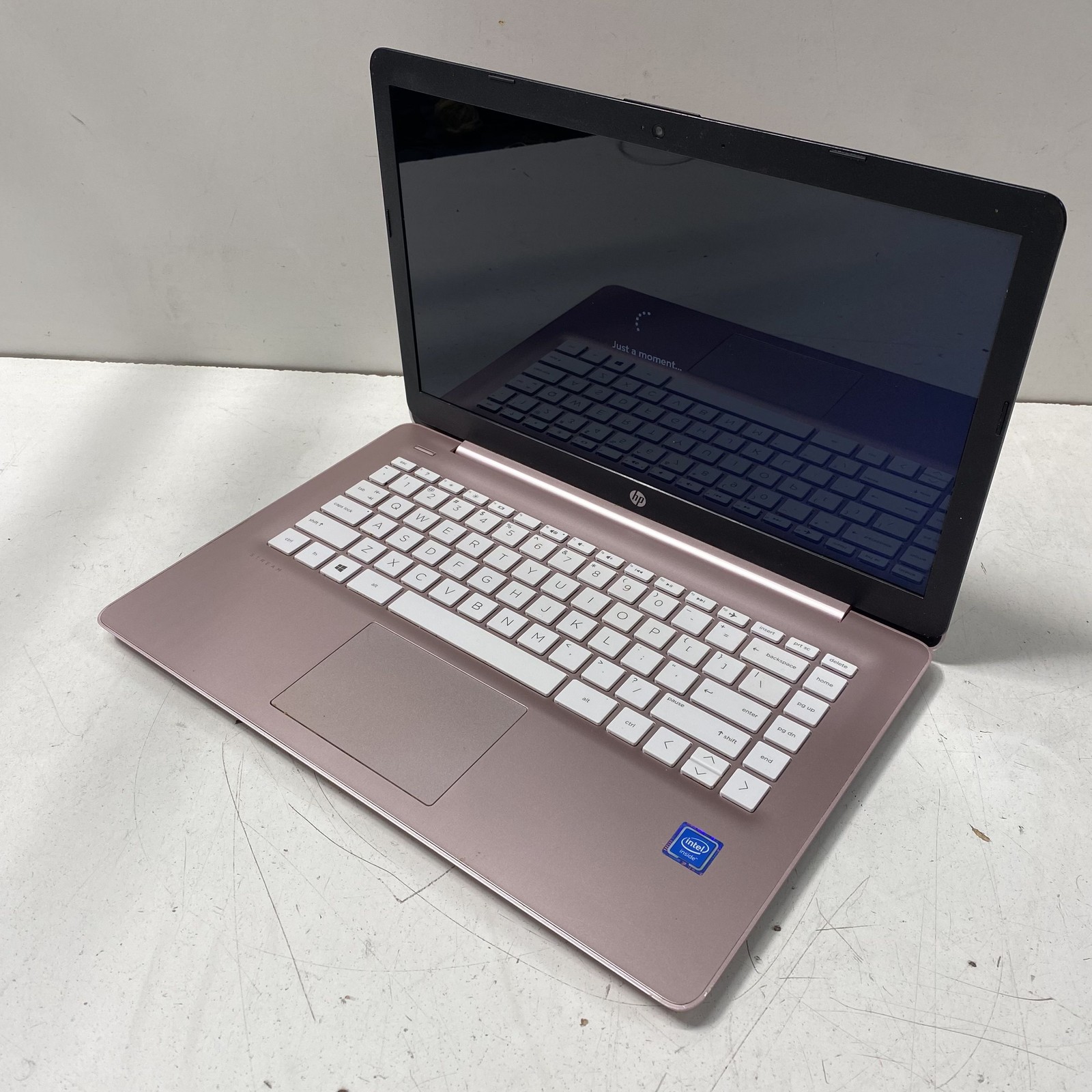 HP Stream 14-cb172wm 14″ Laptop Intel Windows 11 Rose Pink Tested Working
