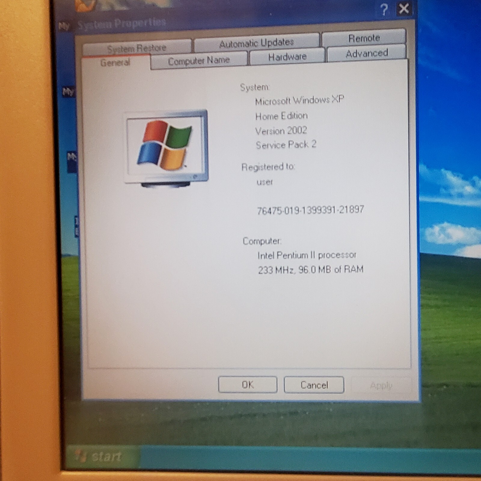 Toshiba Satellite Pro 490CDT Pentium II Windows XP + Battery & Power Adapter