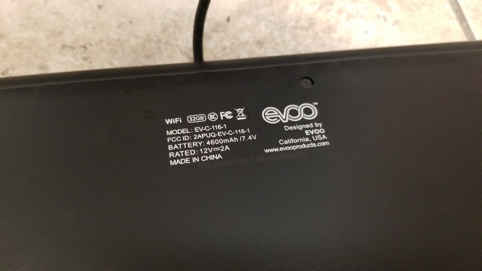 EVOO EV-C-116-1-BK Laptop 11.6″ HD Intel N3350 1.10GHz 32GB FOR PARTS