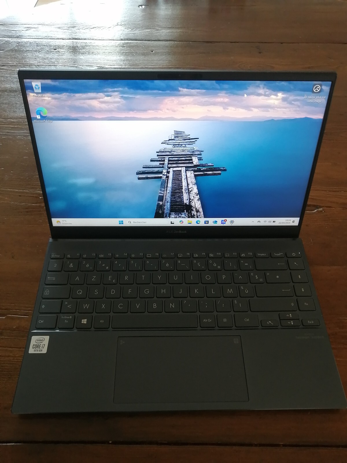 ASUS ZenBook 14 UX425JA – i7 10e Gen / 32 Go RAM / SSD 1To NVMe – Windows 11 Pro
