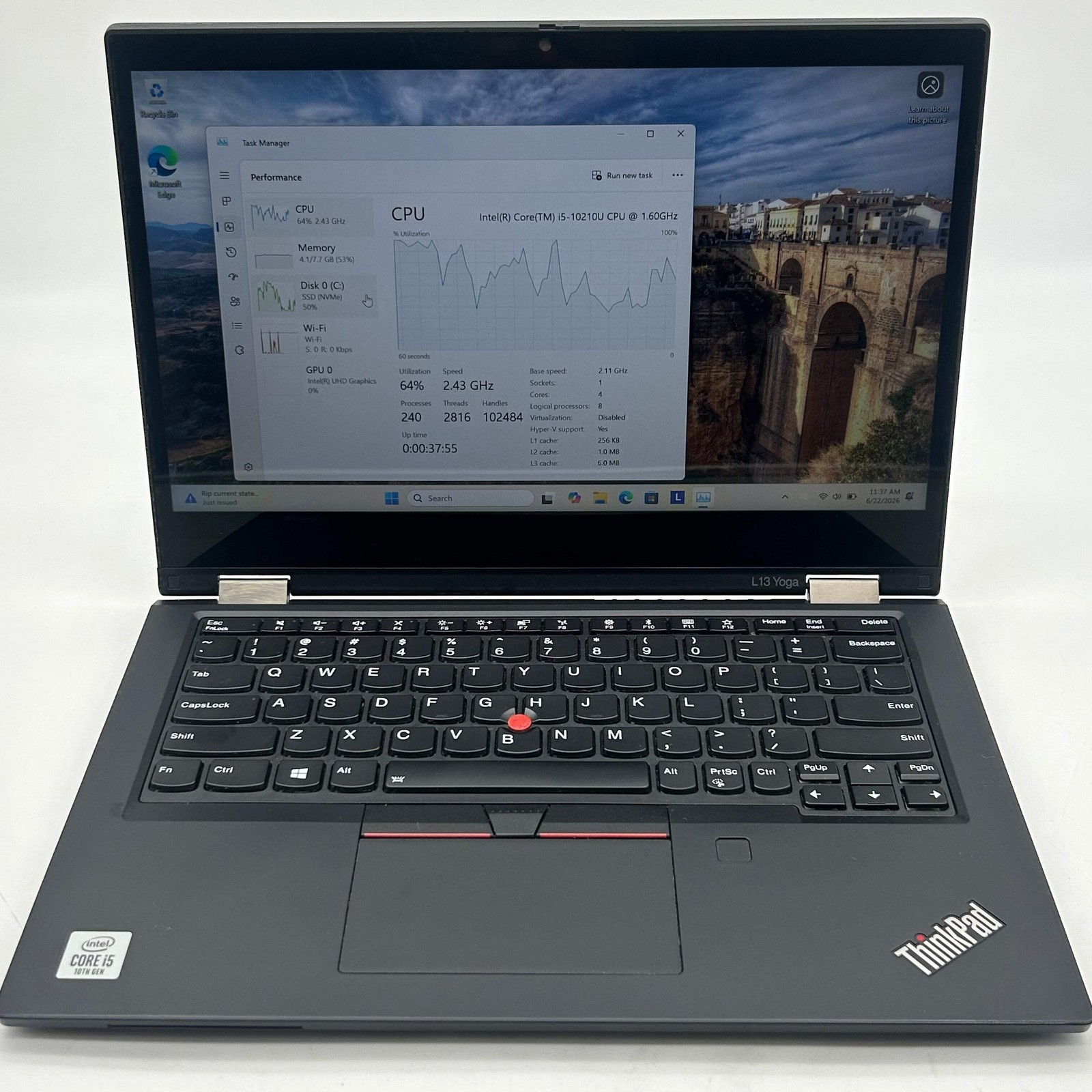 Lenovo ThinkPad L13 Yoga 13.3″ |Core i5 |10th Gen| 8GB RAM| 256GB|