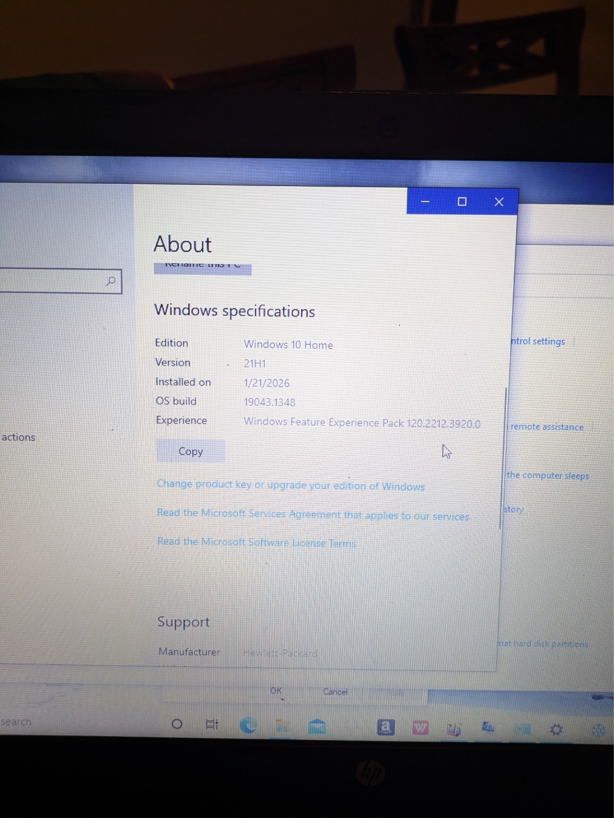 HP Laptop 15-ac121dx Intel i3-5010U 2.10GHz 6GB RAM HDD WIN 10 READ