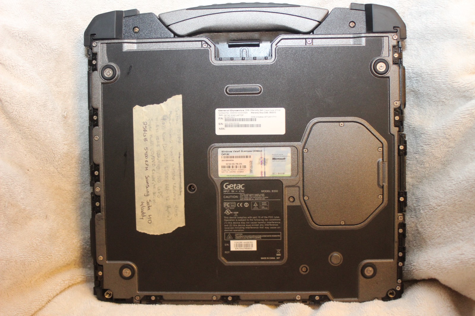 Getac B300, Intel Core 2 Duo 1.6Ghz, 4GB DDR2, 250GB HD, Wifi+Bluetooth (NO OS)