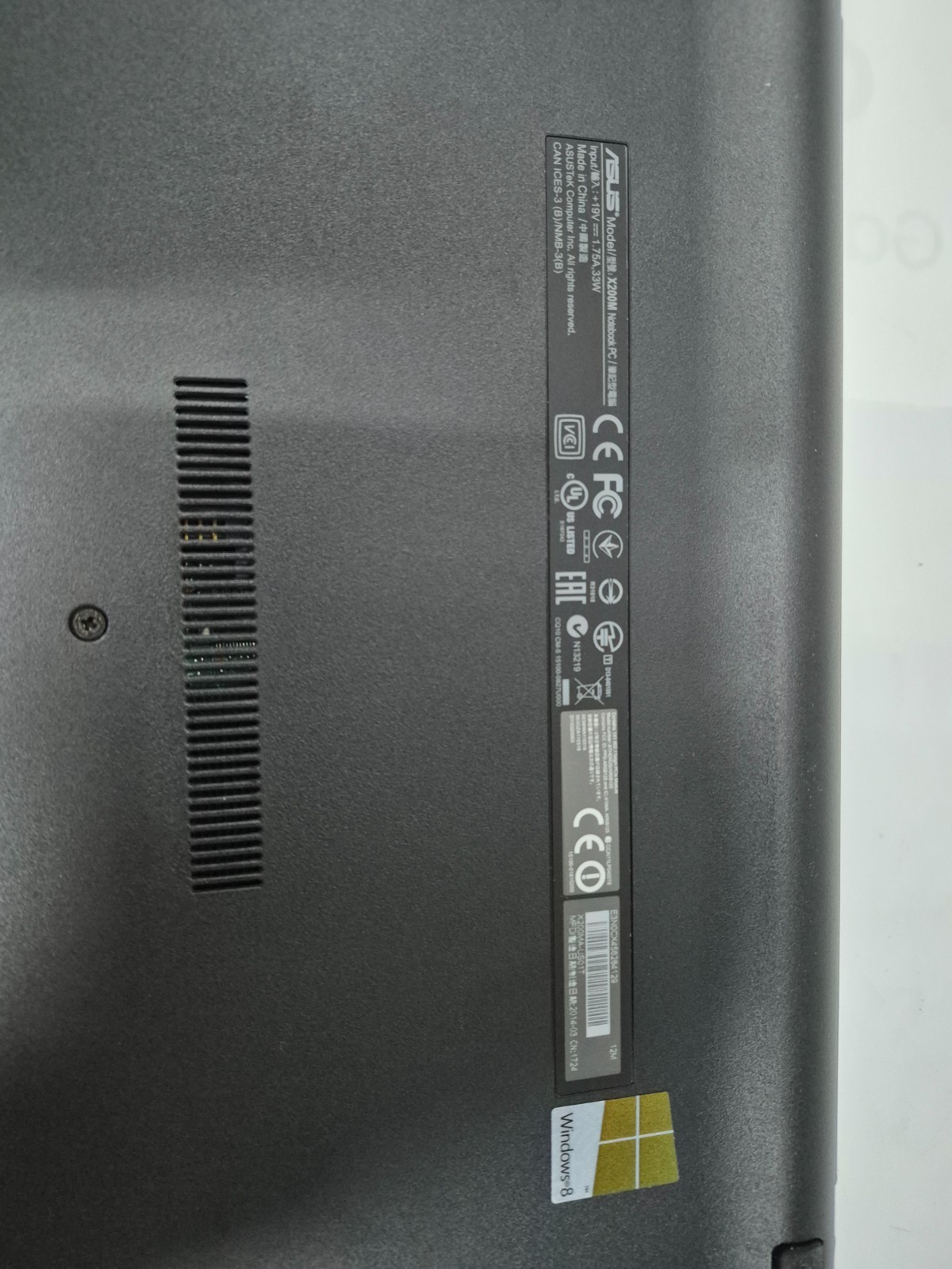 Asus X200M Intel Celeron N2830 4 GB 500GB HDD