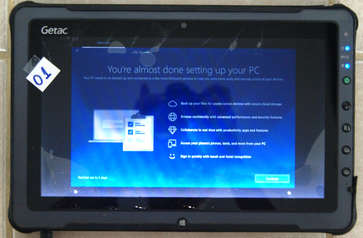 LOT OD 3 Getac F110 G2 Tablet PC i5-5200U 2.2GHz 4GB 128 SSD AS-IS NO RETURN.
