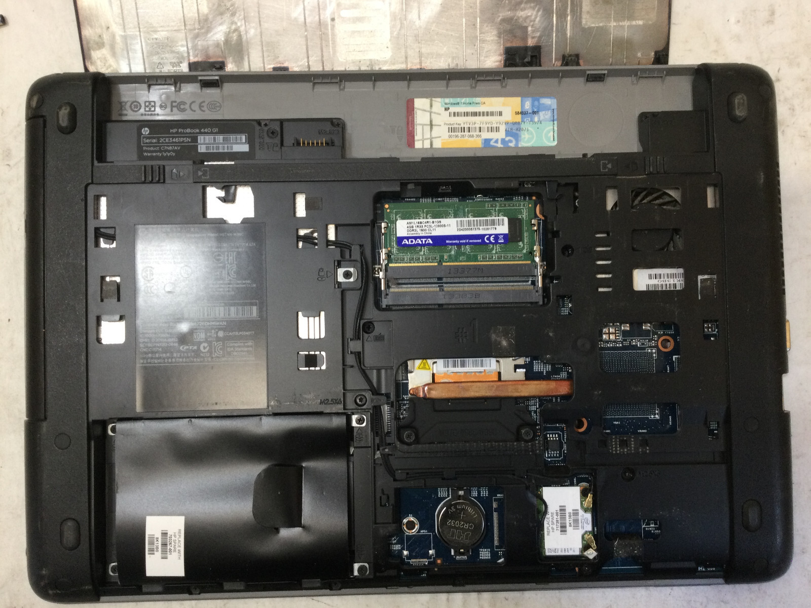 HP PROBOOK 440 G1 – FOR PARTS/BAD SCREEN – INTEL I5 – 4GB RAM – READ DESCRIP -BB