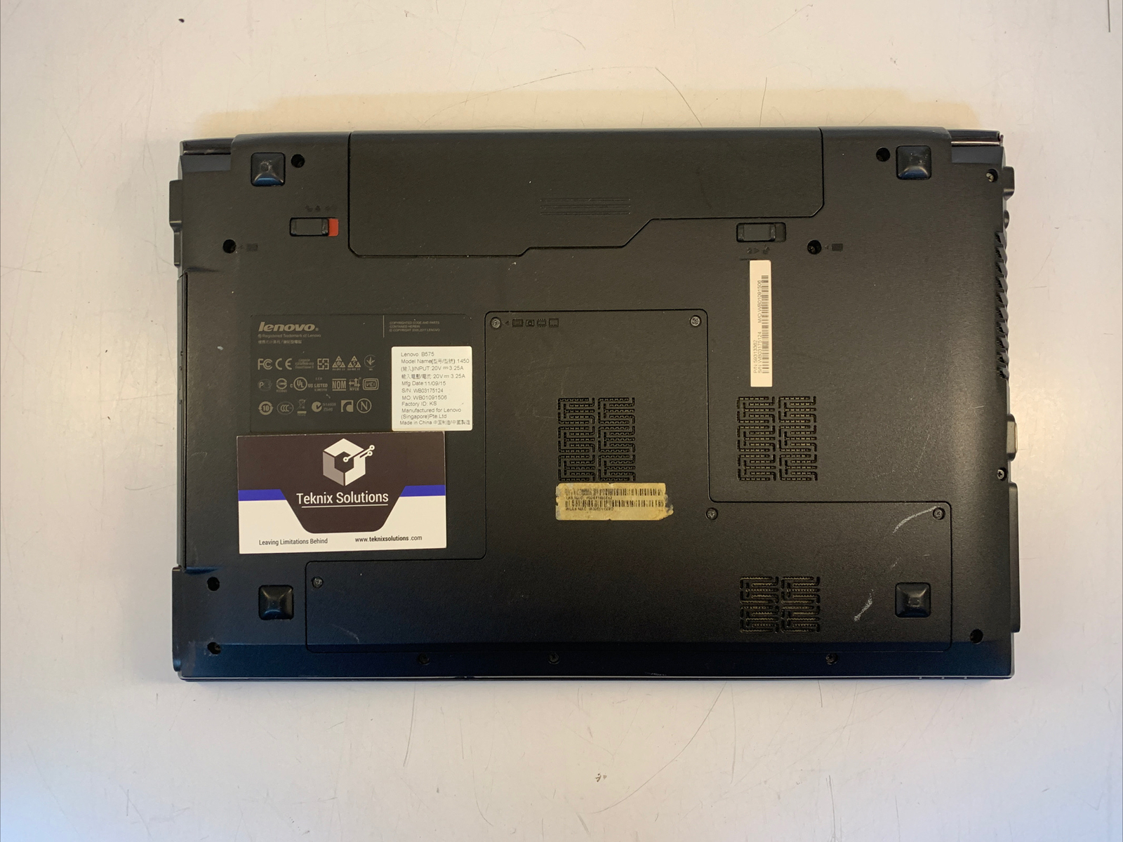 Lenovo B575 Unknown Processor 4GB RAM No HDD *BIOS Locked*
