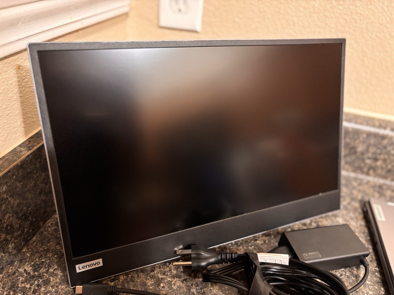 Lenovo Laptop, monitor, And Pen Set Up