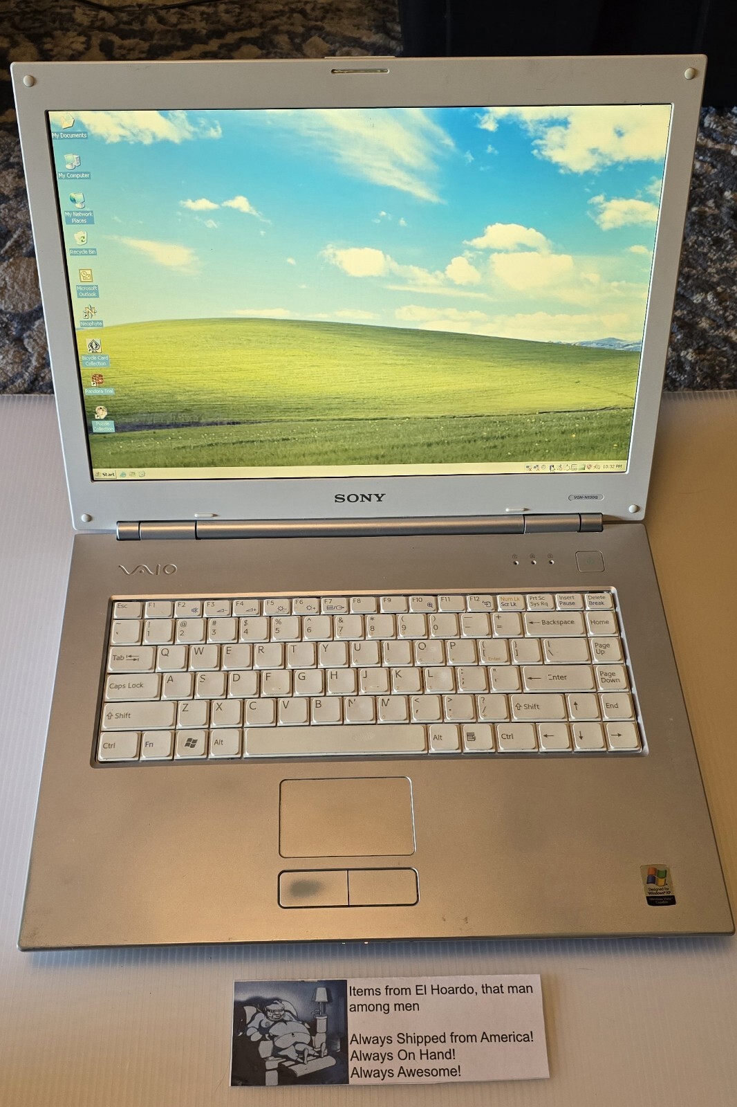Sony Vaio VGN-N130G PCG-7T1L 1GB ram 80gb hdd 1.6ghz Core Duo Tested READ FIRST