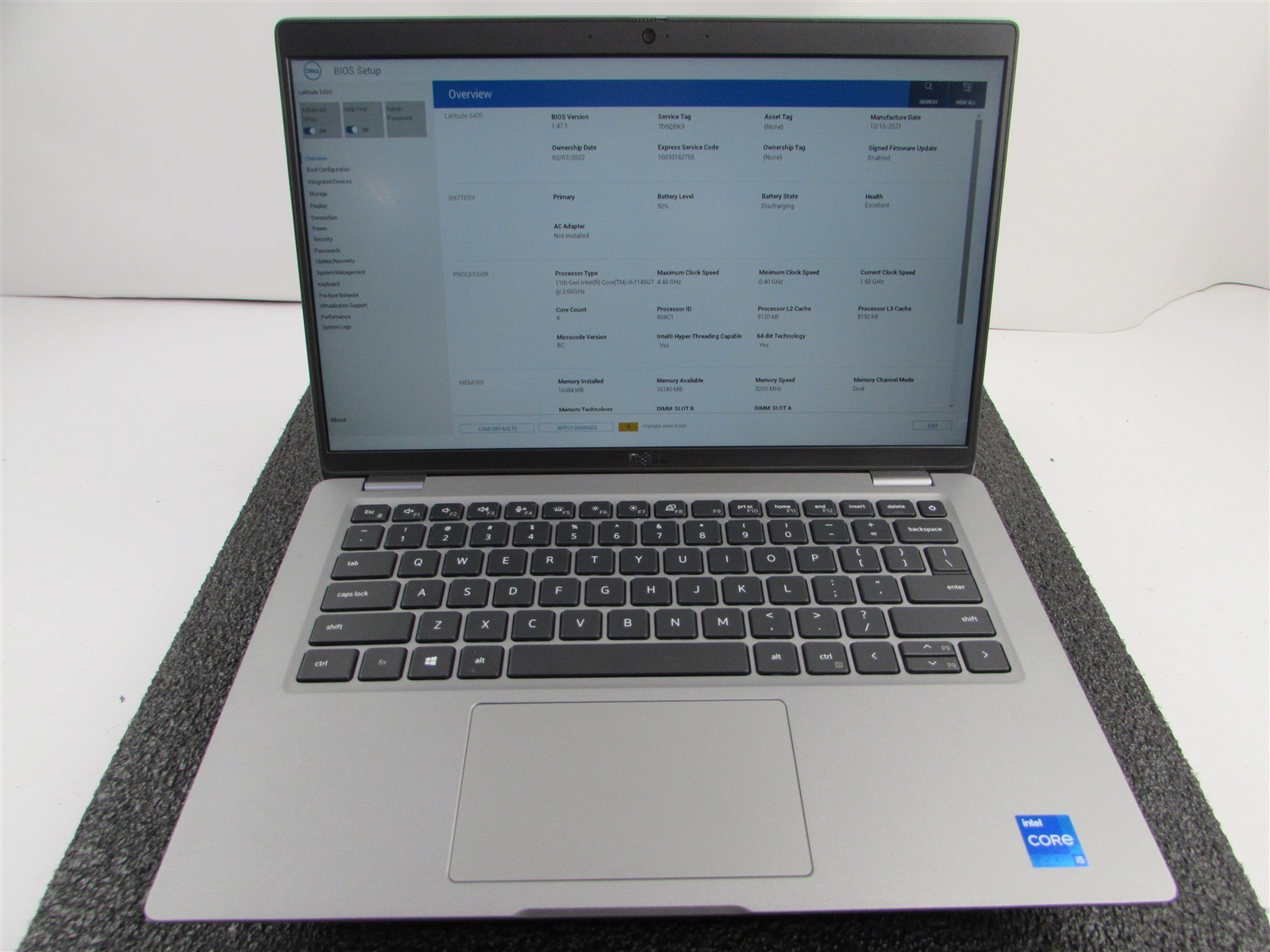 DELL LATITUDE 5420 1920X1080 FHD CORE I5-1145G7 256GB SSD 16GB RAM NO O.S