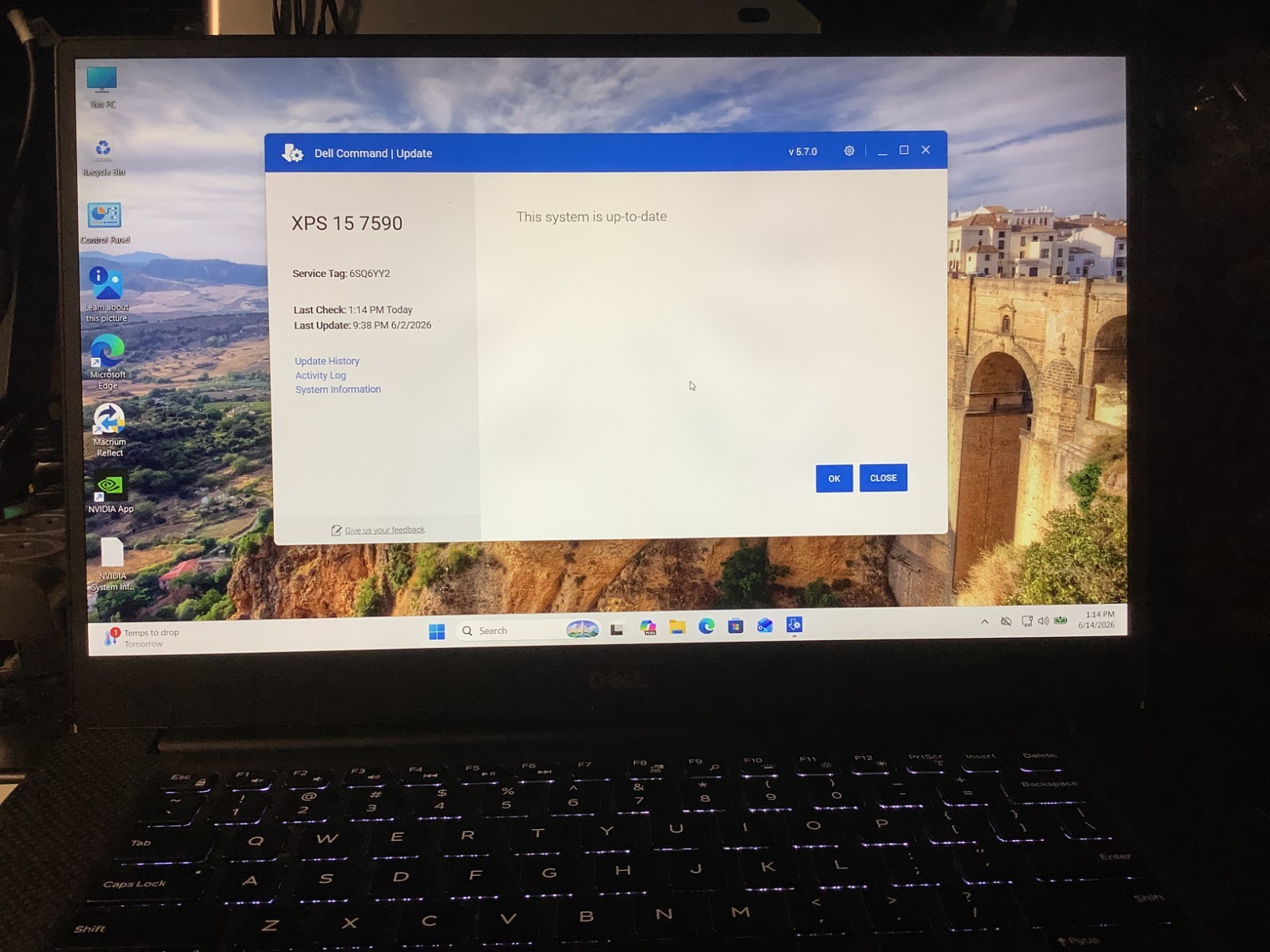 Dell XPS 7590, Gaming GTX 1650, i7-9750H, 16GB-512GB NVMe, Win 11 Pro # 6SQ6YY2