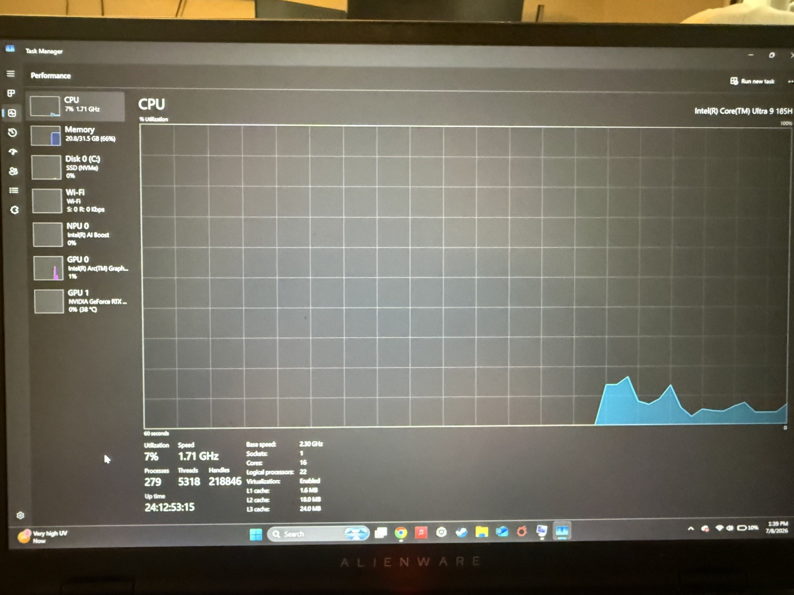 Alienware M16 R2 16″ Core Ultra 9 185H 5.1GHz 32GB RAM 1TB SSD GeForce RTX 4070